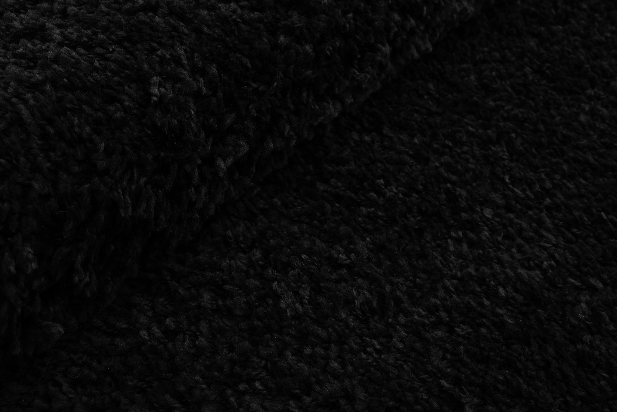 Covor Essence Rotund Shaggy Monocrom Negru