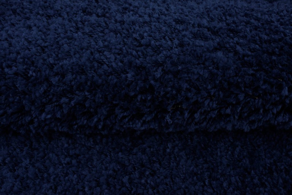 Covor Essence Rotund Shaggy Monocrom Bleumarin