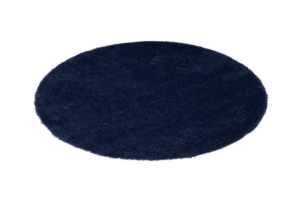 Covor Essence Rotund Shaggy Monocrom Bleumarin