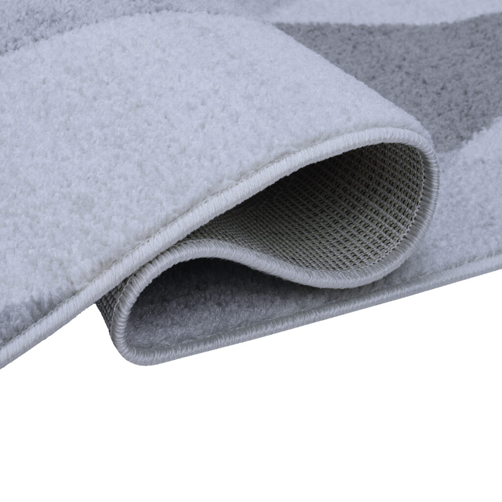 Covor Lazur Gri Roz Geometric Romburi