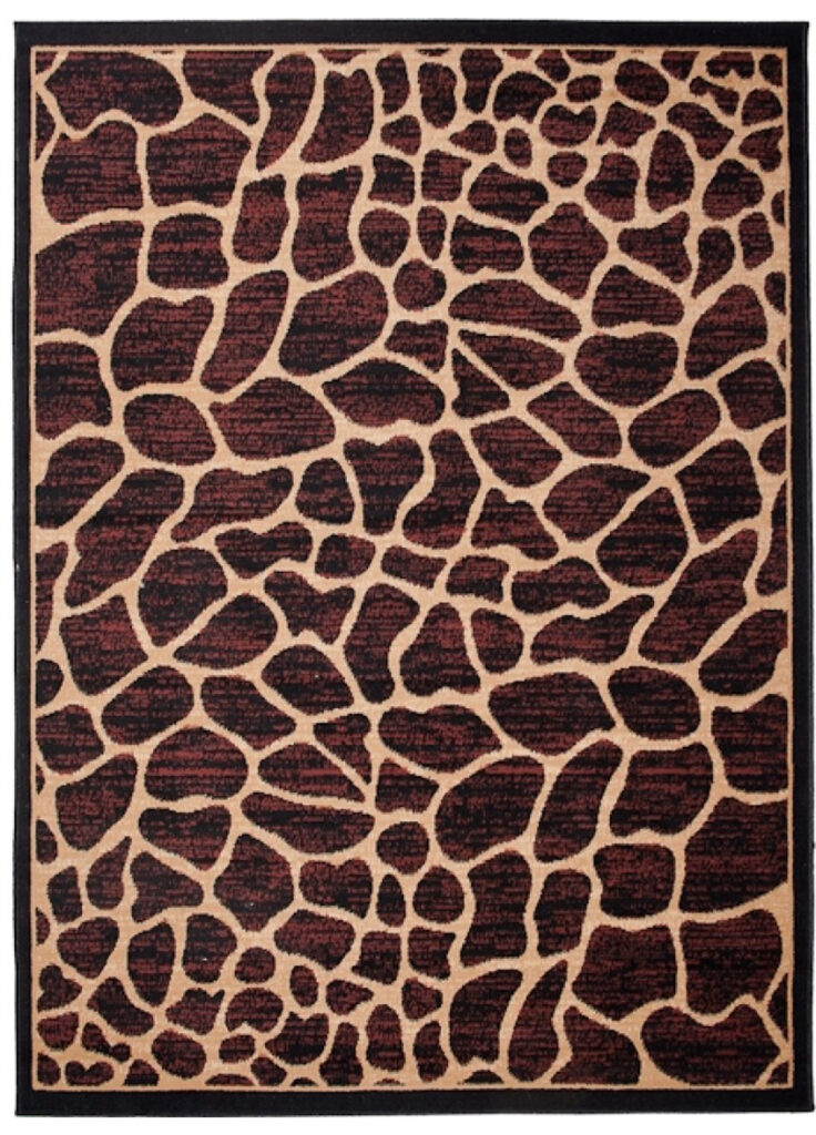 Covor Atlas Maro Bej Print Animal Girafă