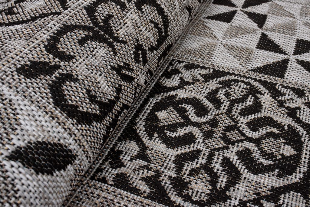 Covor Melissa Gri Negru Mozaic Interior Exterior