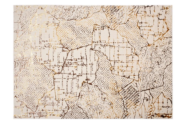 Covor Golden Crem Auriu Patchwork