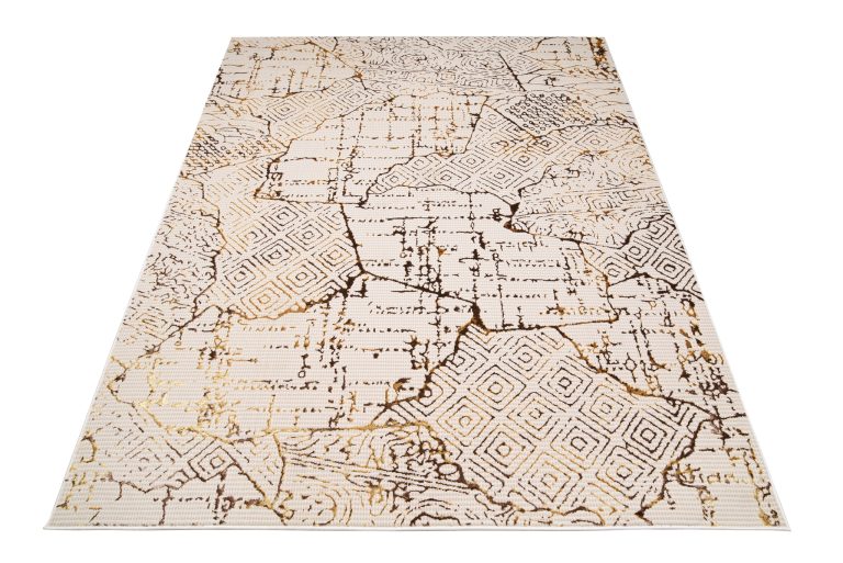 Covor Golden Crem Auriu Patchwork