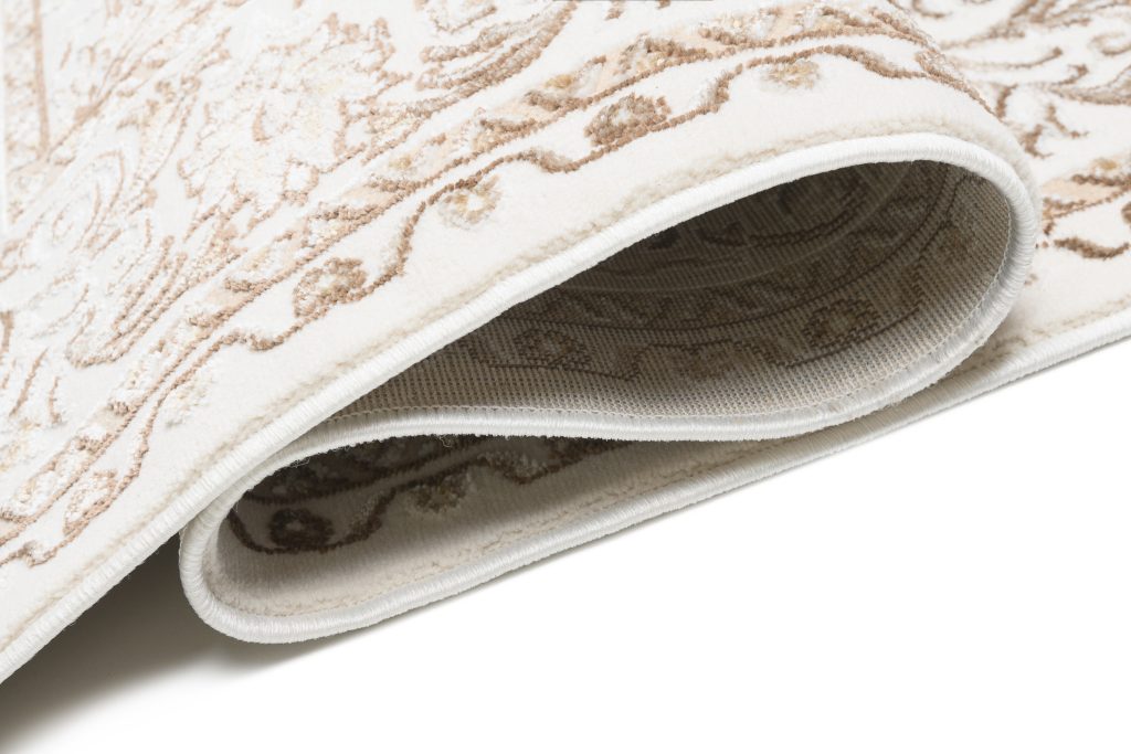 Covor Hera Vintage Crem Bej Ramă Efect 3D