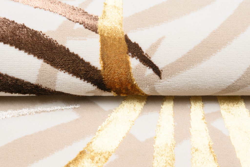Covor Golden Crem Maro Auriu Frunze