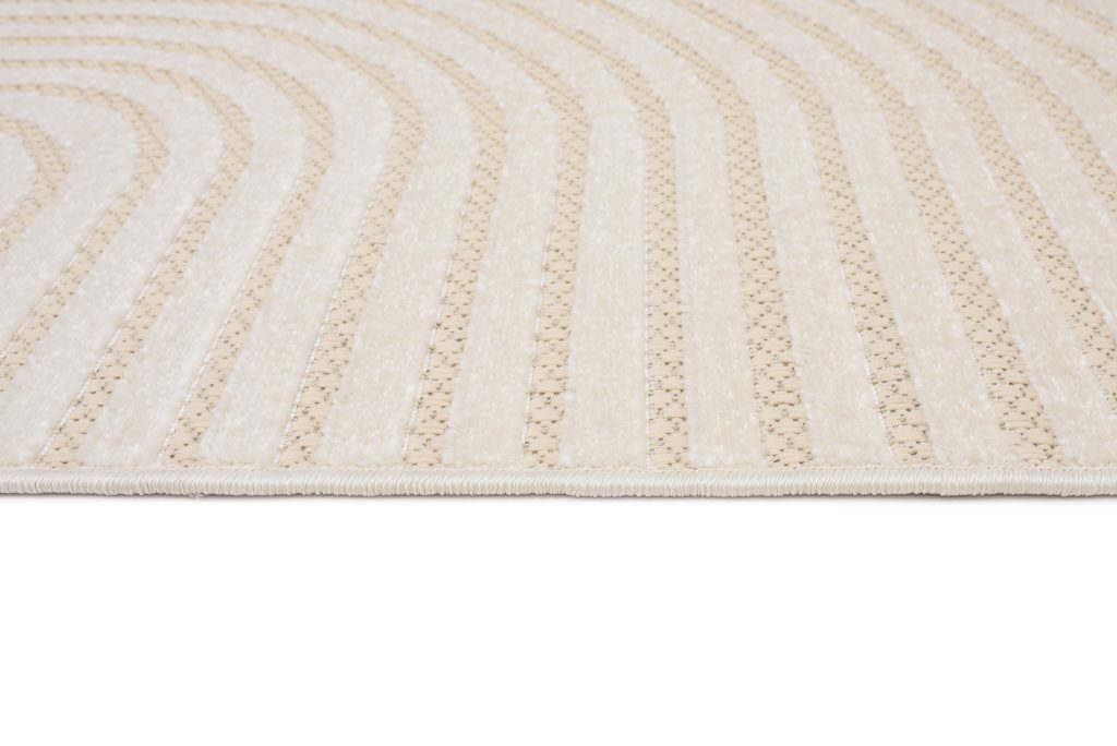 Covor de Exterior Patio Crem Linii