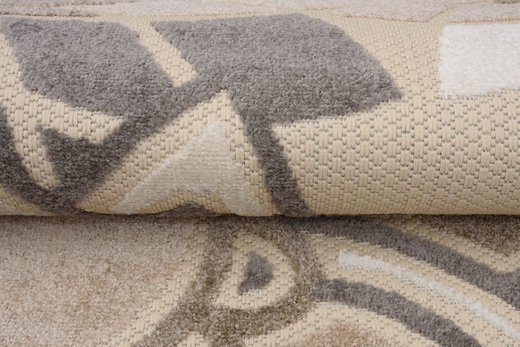 Covor de Exterior Patio Crem Gri Flori