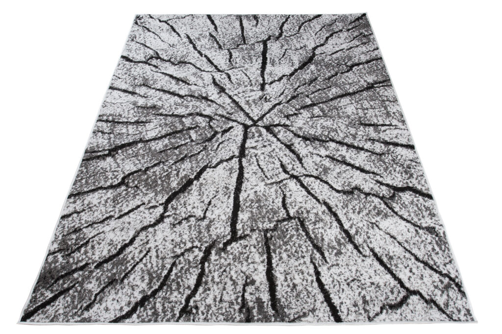 Covor Luxury Gri Negru Lemn Linii