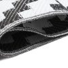 Covor Ibiza Outdoor reversibil impermeabil negru alb