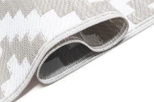 Covor Ibiza Outdoor reversibil impermeabil gri alb