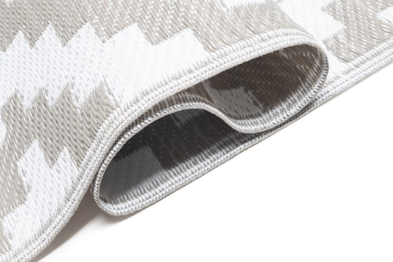 Covor Ibiza Outdoor reversibil impermeabil gri alb