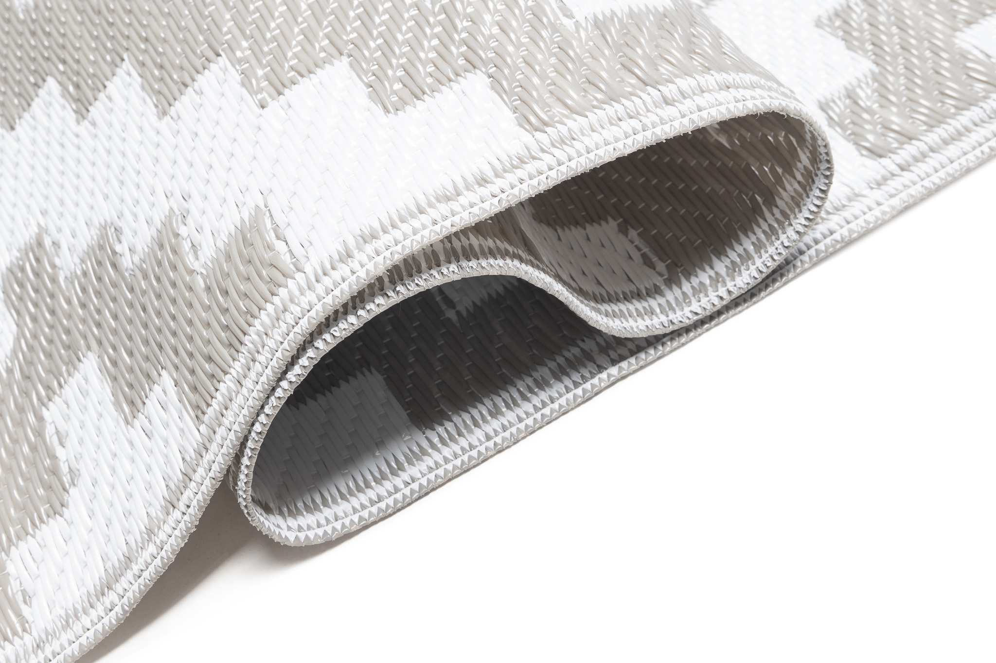 Covor Ibiza Outdoor reversibil impermeabil gri alb