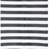 Covor Ibiza Outdoor reversibil impermeabil negru alb dungi