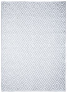 Covor Ibiza Outdoor reversibil impermeabil gri alb romburi