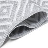 Covor Ibiza Outdoor reversibil impermeabil gri alb romburi