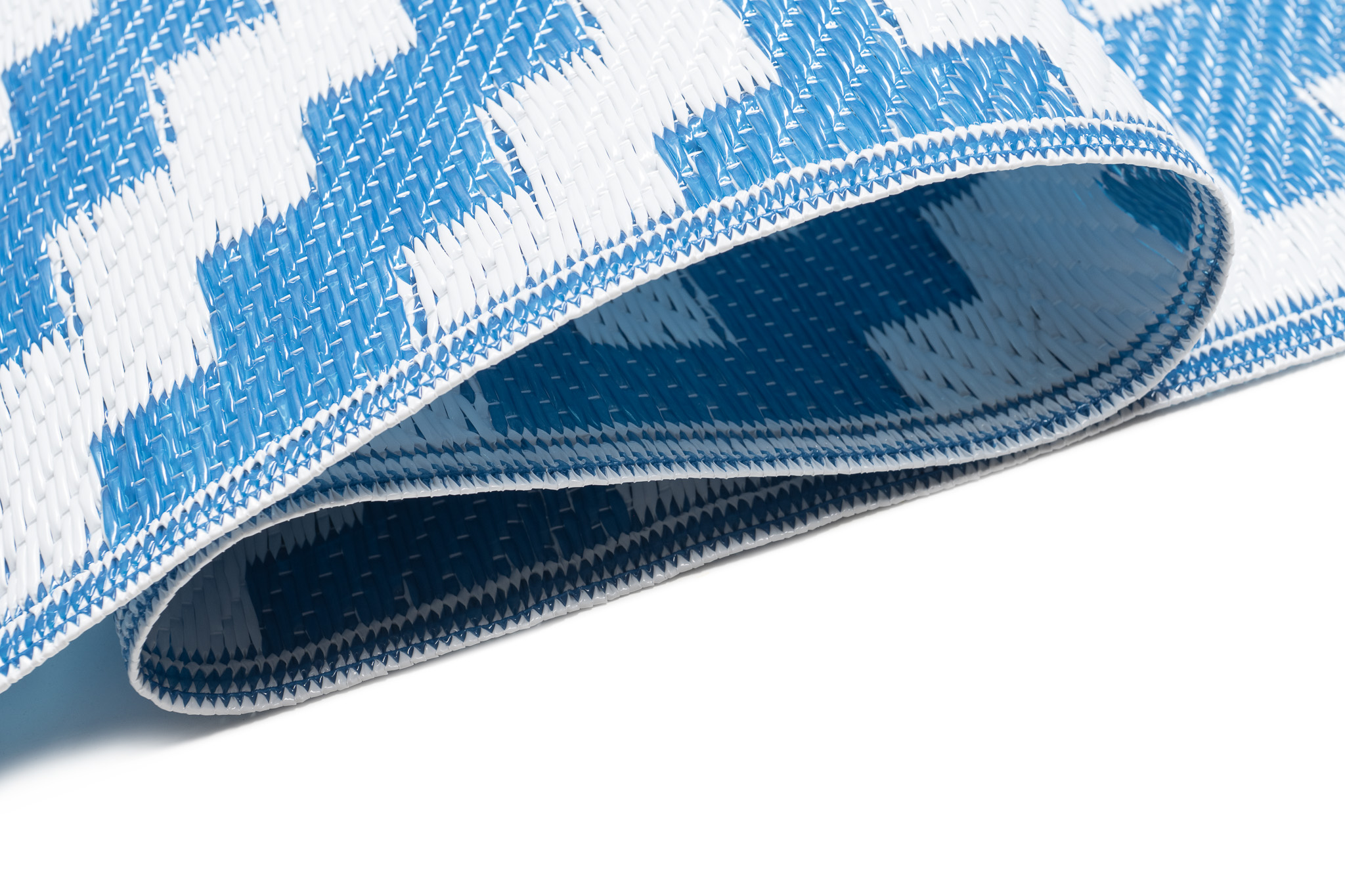 Covor Ibiza Outdoor reversibil impermeabil albastru închis alb