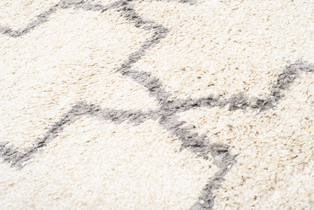 Covor Boho Rotund Crem Trifoi Marocan
