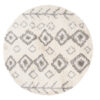 Covor Boho Rotund Crem Etnic Shaggy
