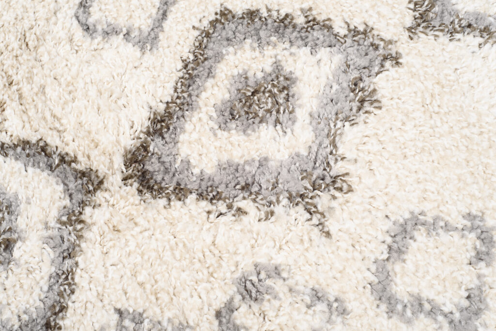 Covor Boho Rotund Crem Etnic Shaggy