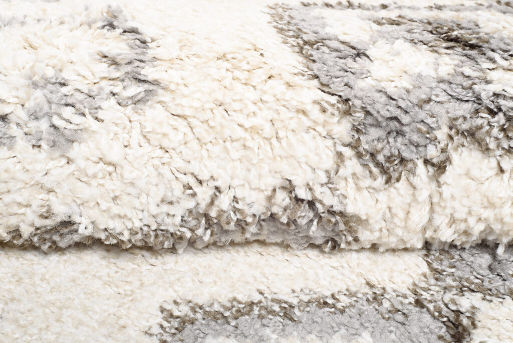 Covor Boho Rotund Crem Etnic Shaggy