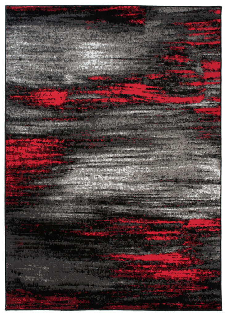 Covor Maya Gri Roșu Abstract