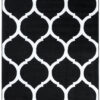 Covor Luxury Negru Alb Marocan Trellis