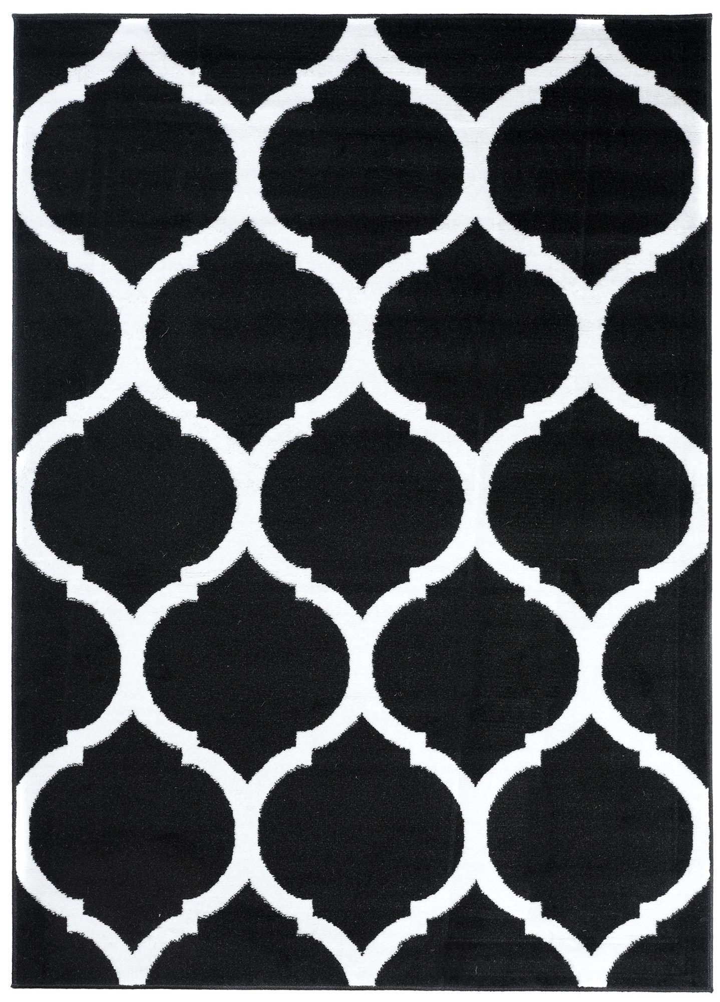 Covor Luxury Negru Alb Marocan Trellis