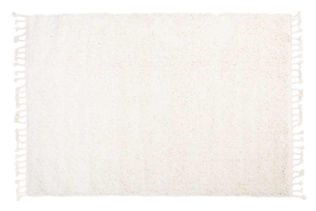 Covor Boho cu Ciucuri Crem Shaggy