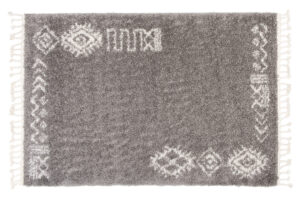 Covor Boho cu Ciucuri Gri Etnic Shaggy