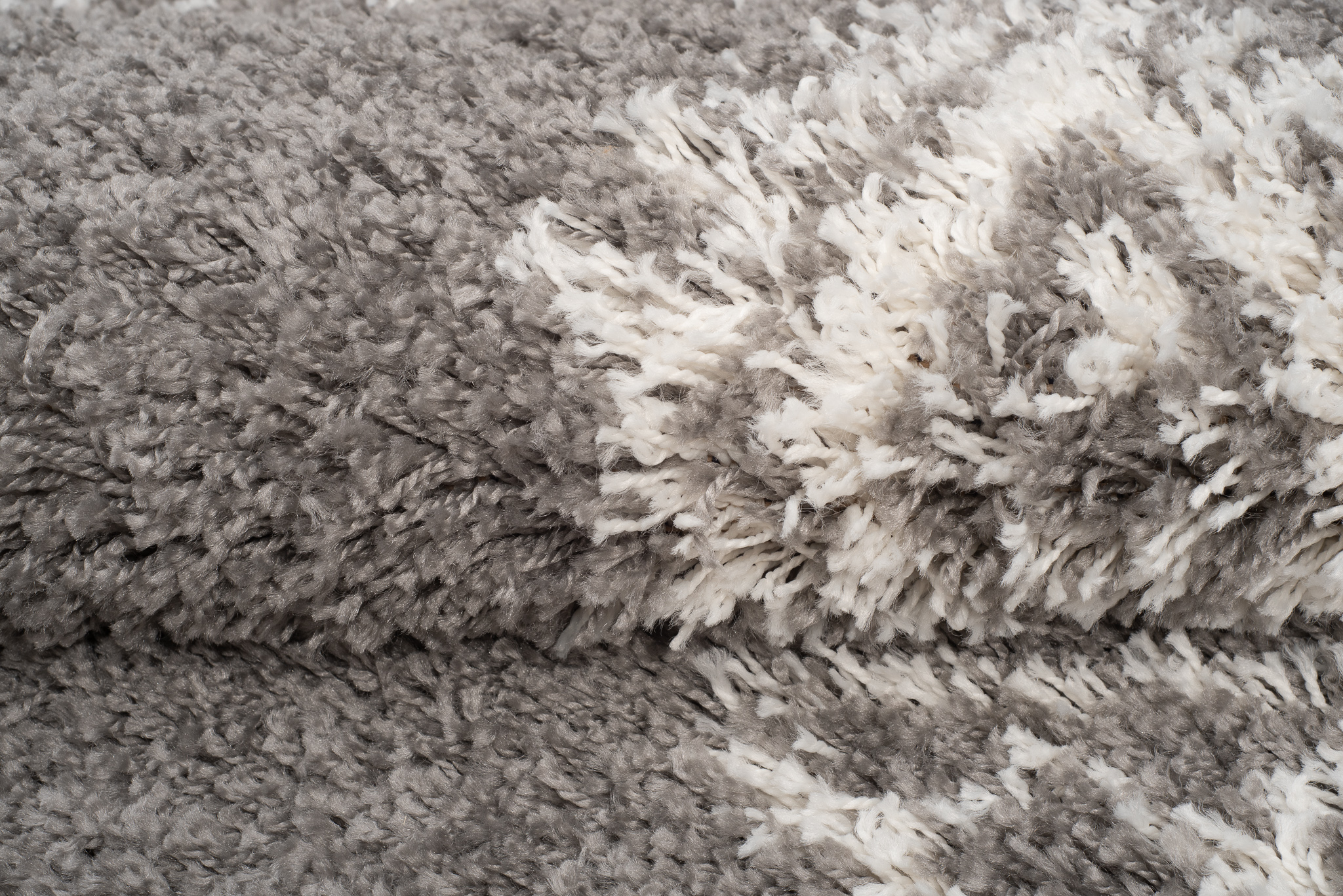 Covor Boho cu Ciucuri Gri Etnic Shaggy