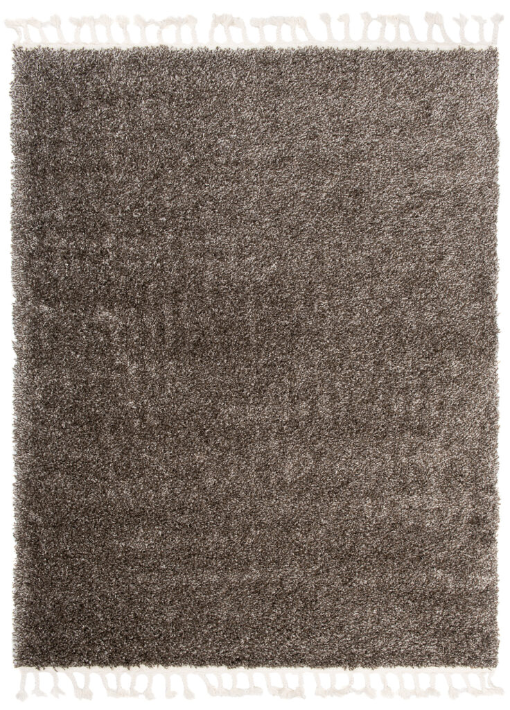 Covor Boho cu Ciucuri Taupe Gri Shaggy