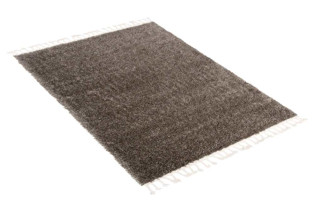 Covor Boho cu Ciucuri Taupe Gri Shaggy