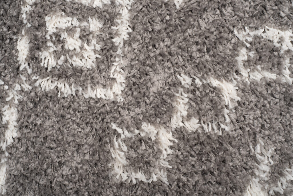 Covor Boho cu Ciucuri Gri Geometric Shaggy
