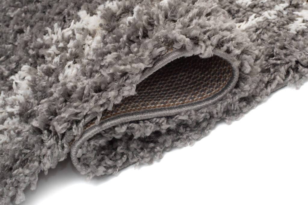 Covor Boho cu Ciucuri Gri Geometric Shaggy