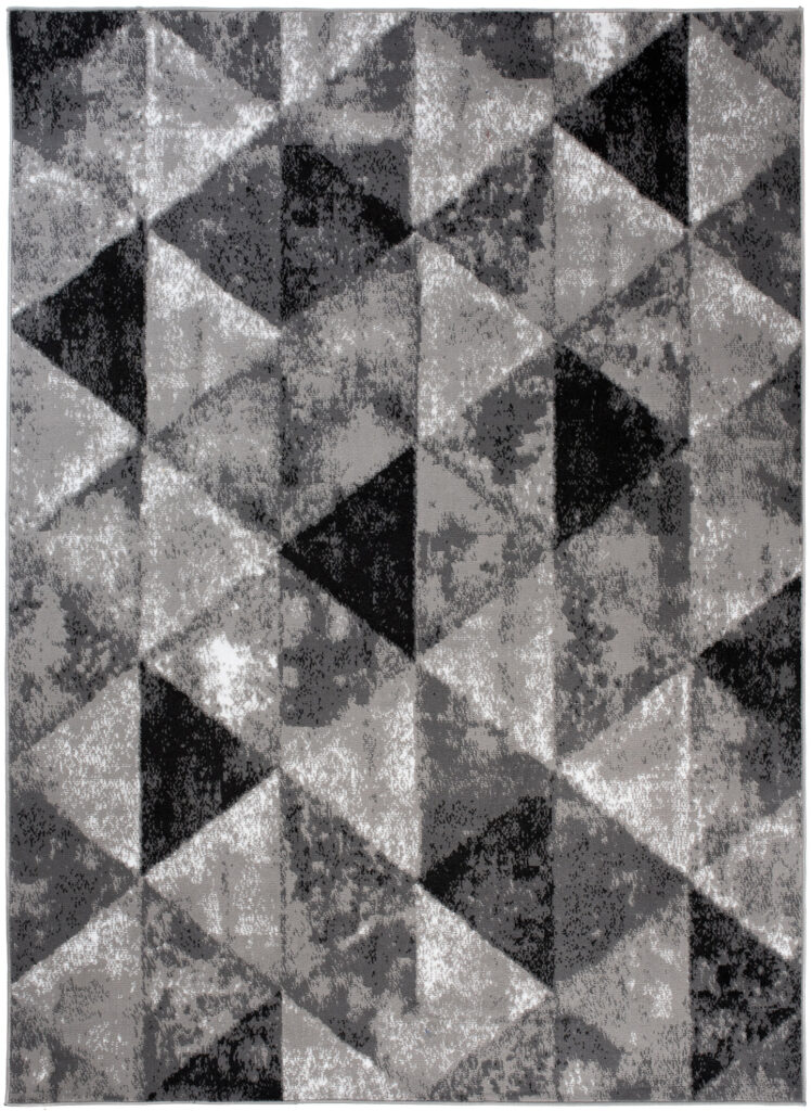 Covor Luxury Gri Geometric Triunghiuri