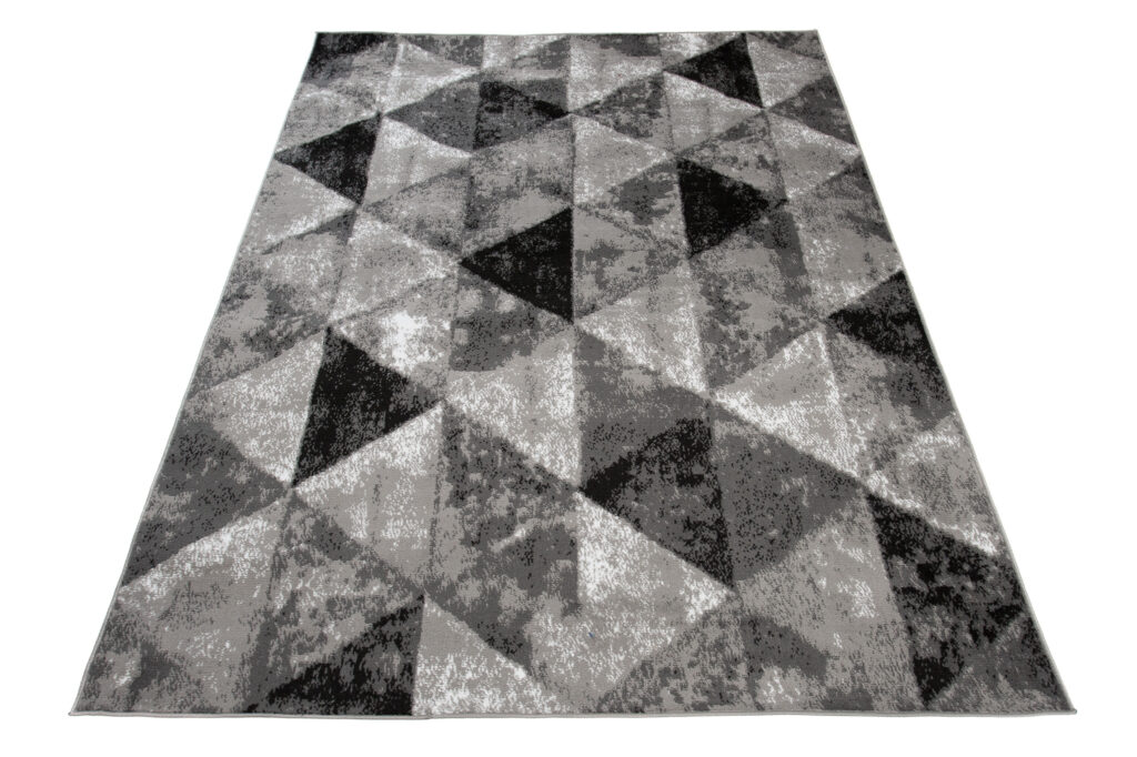 Covor Luxury Gri Geometric Triunghiuri