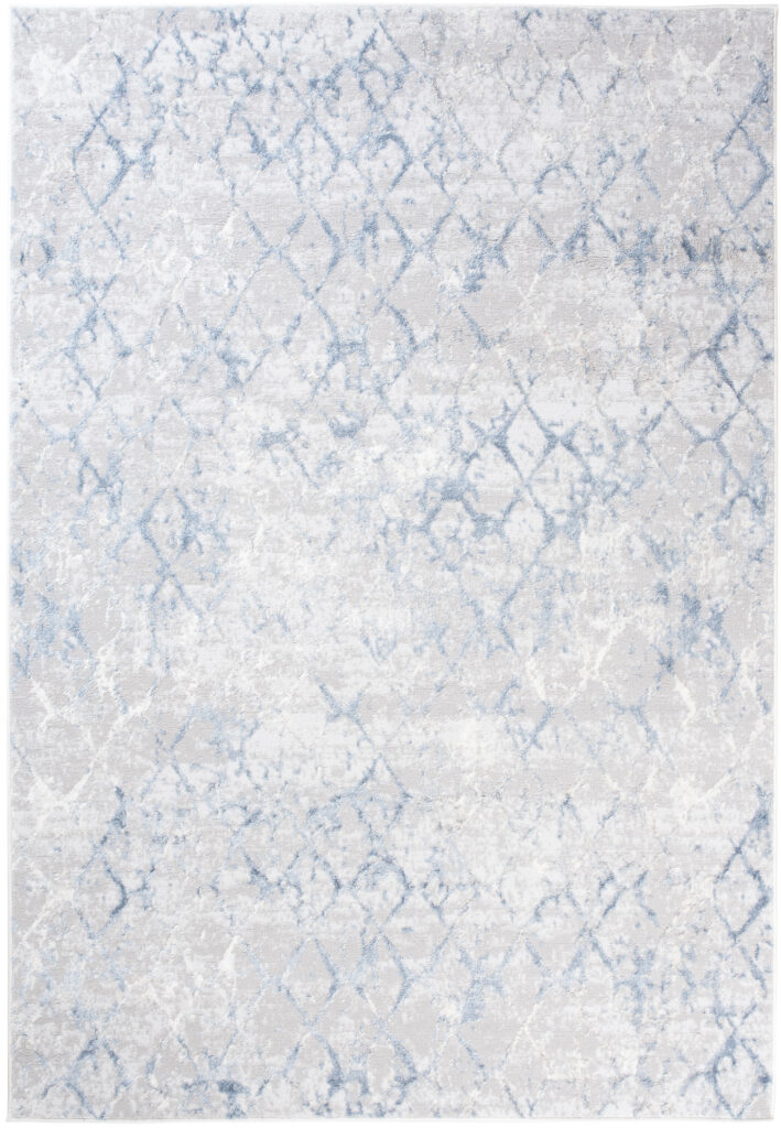 Covor Sky Albastru Geometric Diamante
