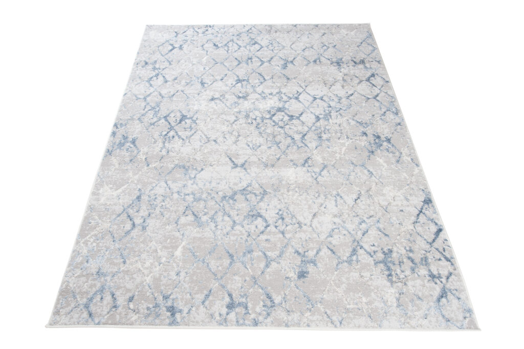 Covor Sky Albastru Geometric Diamante