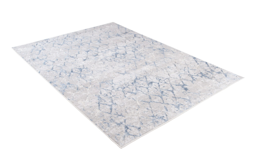 Covor Sky Albastru Geometric Diamante