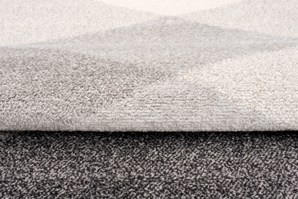 Covor Lazur Gri Galben Geometric Romburi