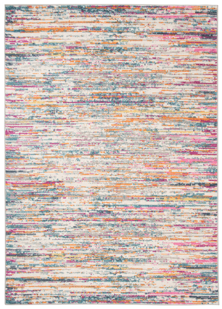 Covor Lazur Roz Abstract Multicolor Linii