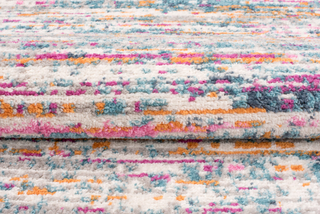 Covor Lazur Roz Abstract Multicolor Linii