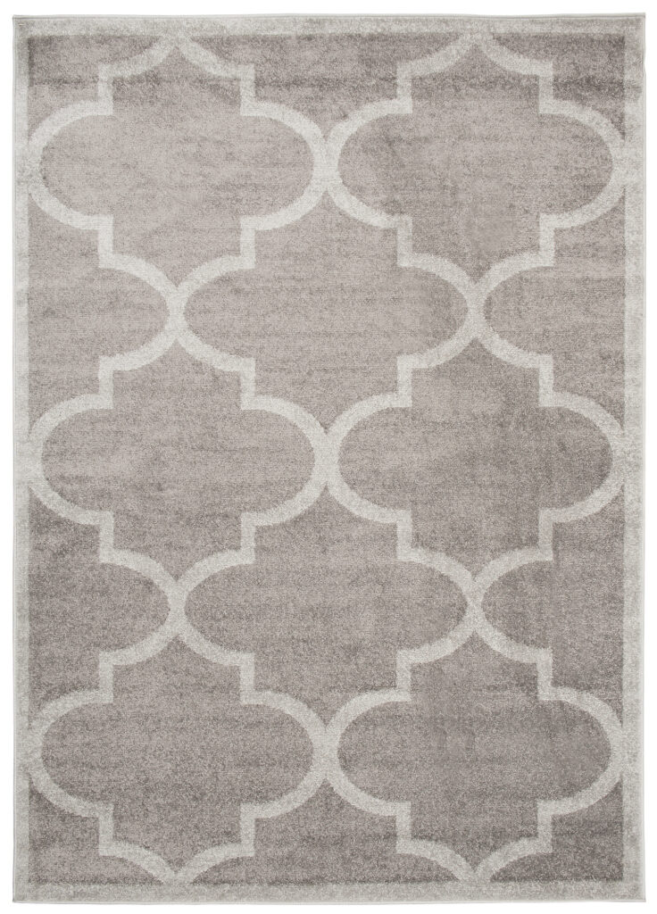 Covor Lazur Gri Geometric Trellis Ramă