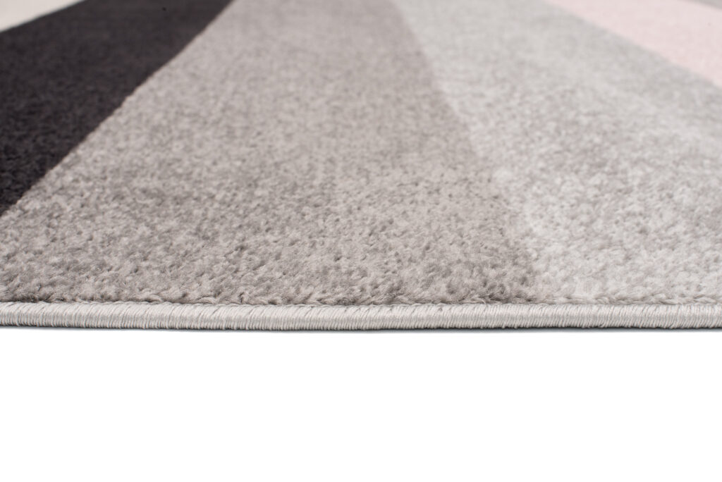 Covor Lazur Gri Roz Geometric Linii