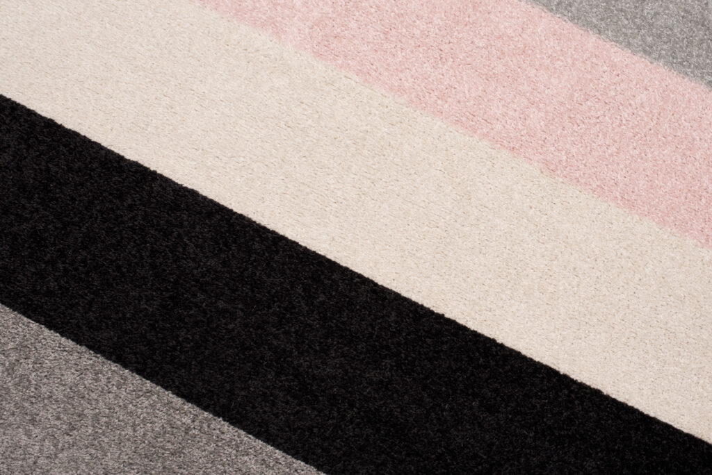 Covor Lazur Gri Roz Geometric Linii