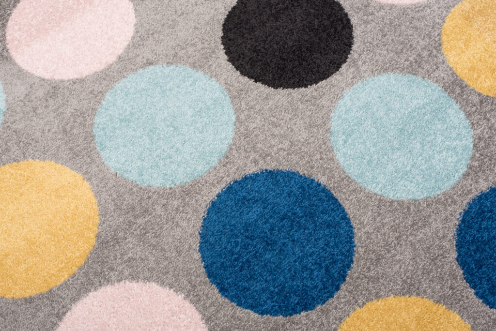 Covor Lazur Gri Multicolor Geometric Cercuri