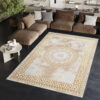 Covor Ares Auriu Bej Ornamente Medalion