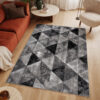 Covor Luxury Gri Geometric Triunghiuri