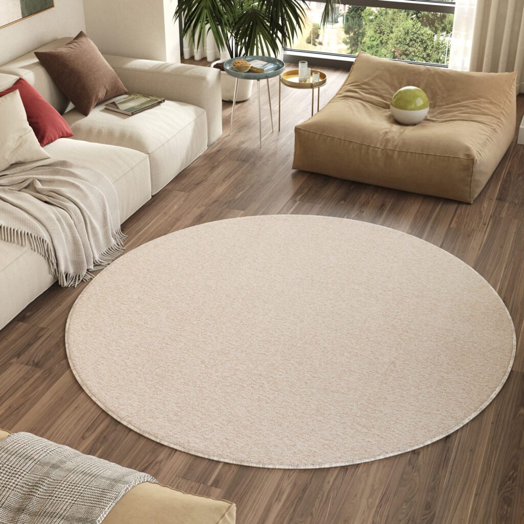Covor Nizza Rotund Crem Modern Antiderapant